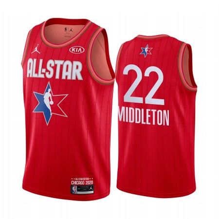 Maglia NBA Milwaukee Bucks Khris Middleton 22 2020 All-Star Jordan Brand Rosso Swingman - Uomo